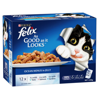 Felix Ocean Menus in Jelly 12x85g