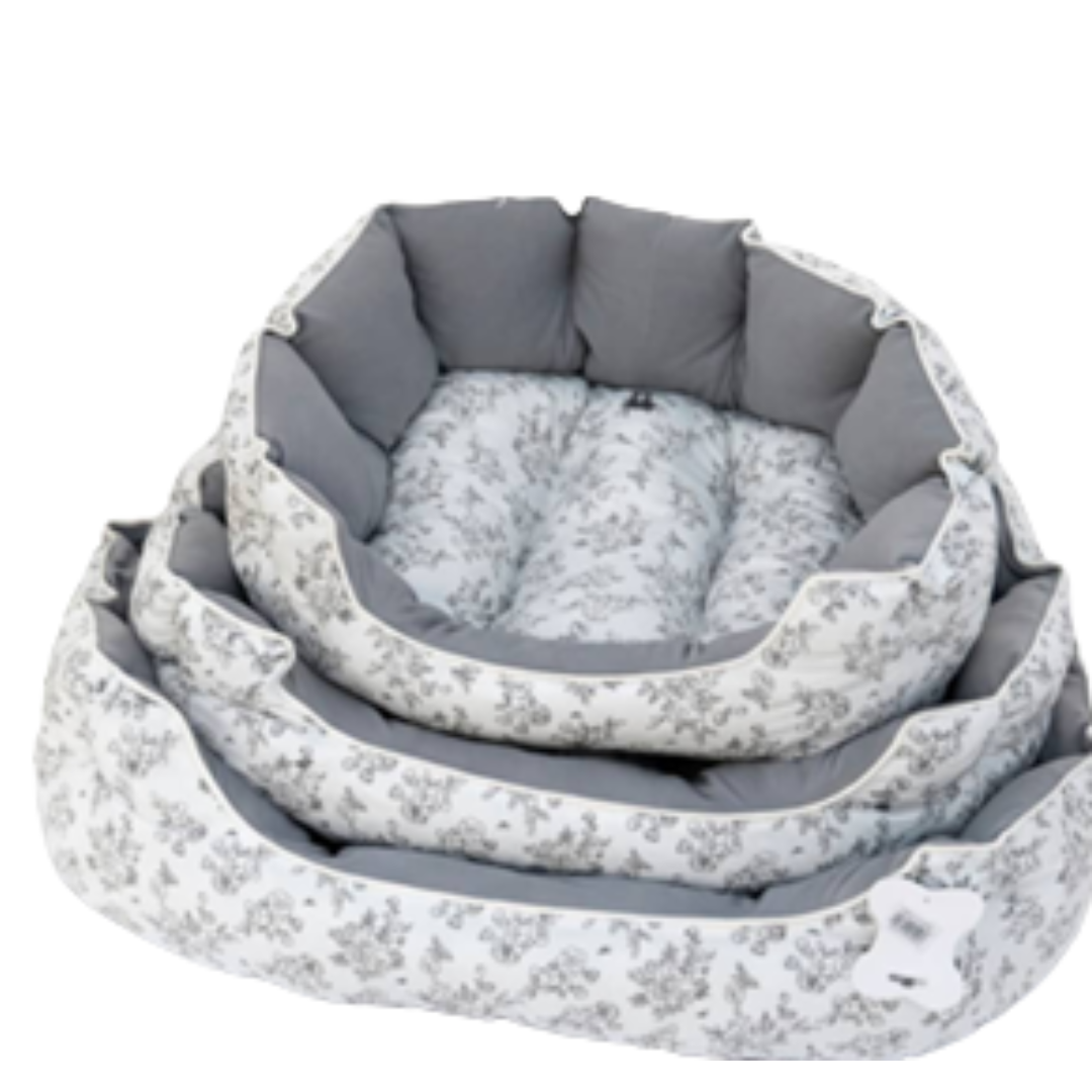 White Rectangular Pet Bed