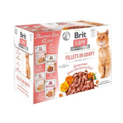 Brit Care Cat Flavour Box Fillet in Gravy 12x85g