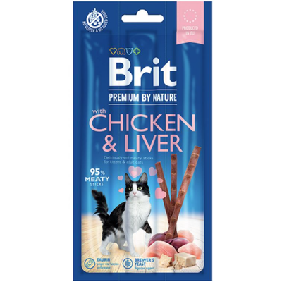 Brit Premium Cat Sticks Chicken & Liver Pack of 3