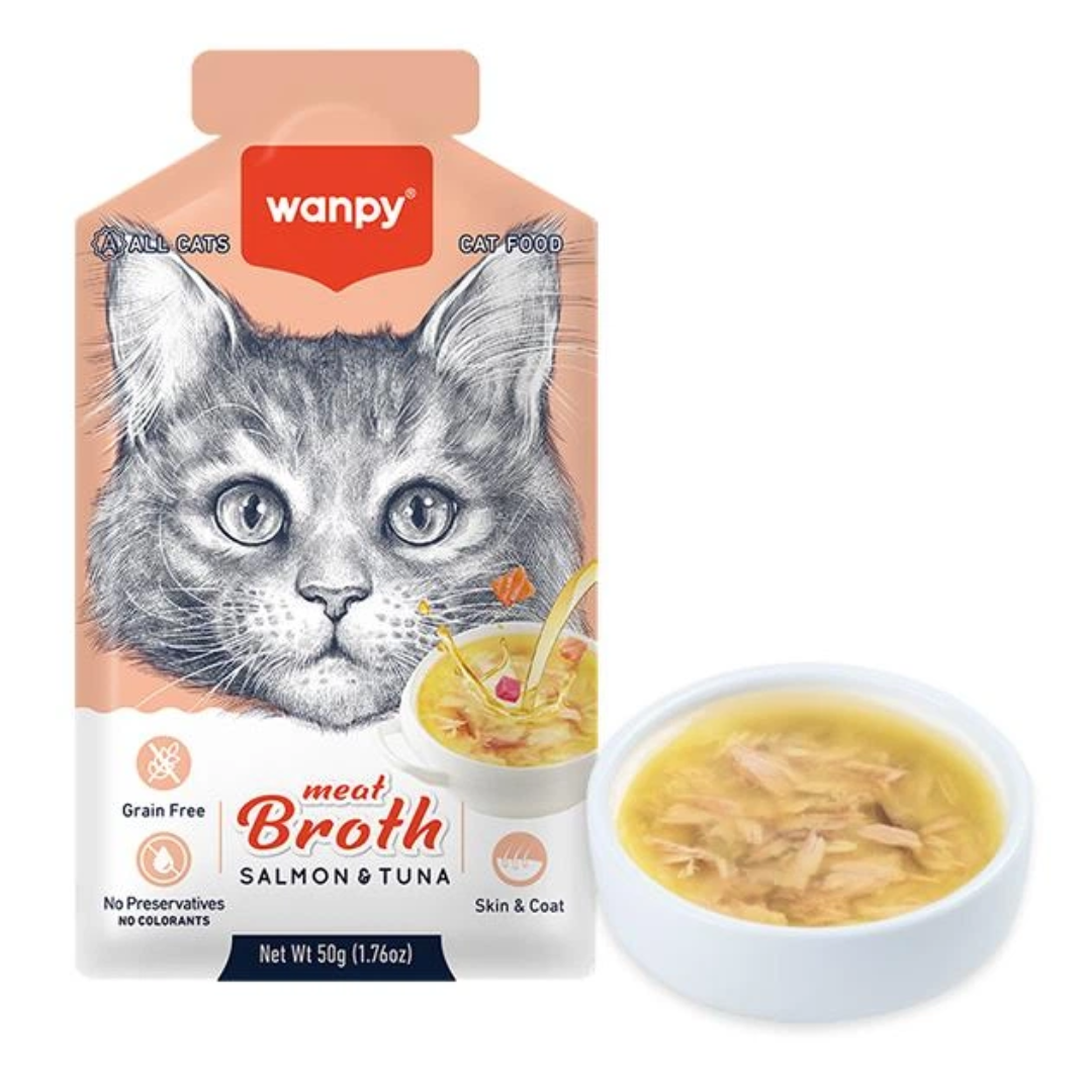 Wanpy Cat Meat Broth Tuna & Salmon 50g