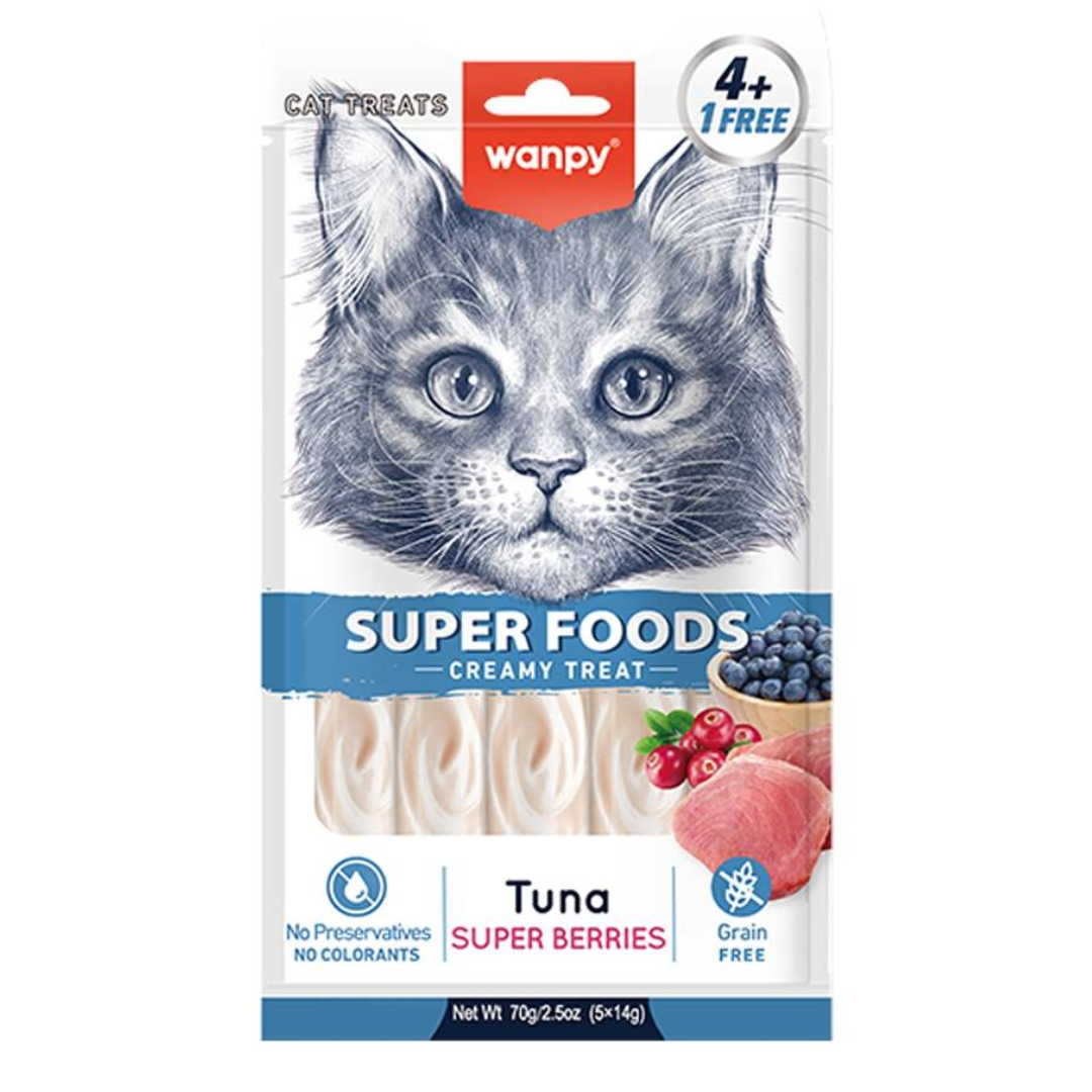 Wanpy Cat Creamy Treat Tuna with Berries 5x12g