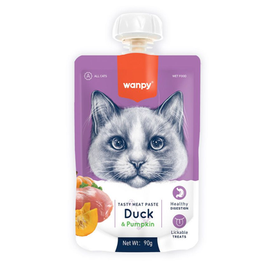 Wanpy Cat Paste Duck & Pumpkin 90g