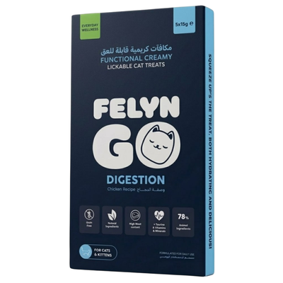 Felyn Go Cat Digestion Creamy Treat Chicken 5x15g