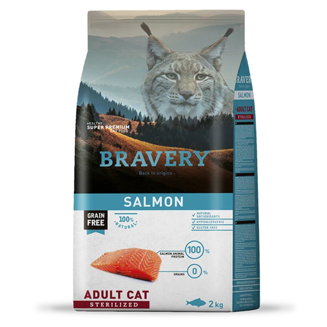Bravery Sterilised Cat Salmon 2kg