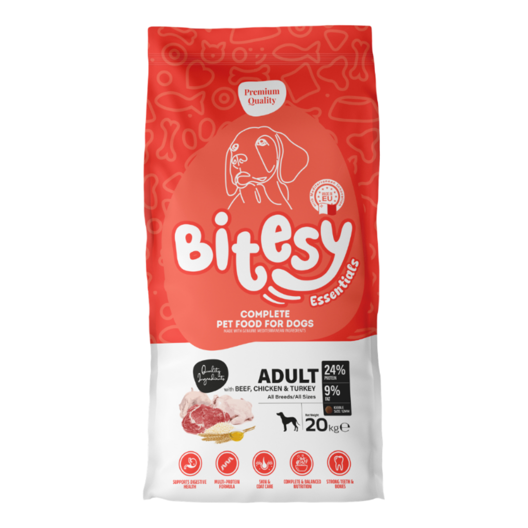 Bitesy Essentials Dog Beef, Chicken & Turkey 20kg
