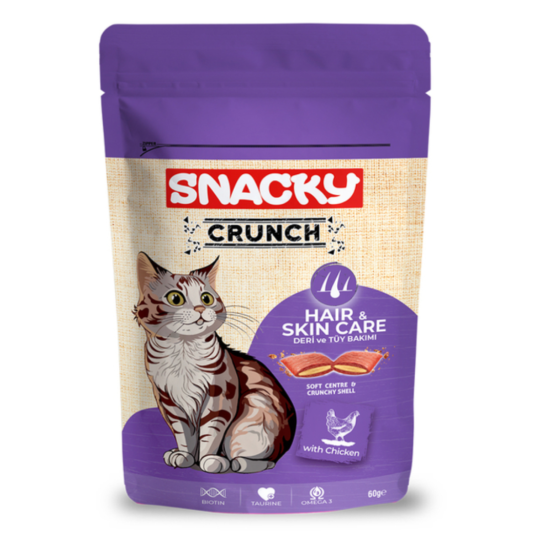 Snacky Cat Treat Hair & Skin Chicken 60g