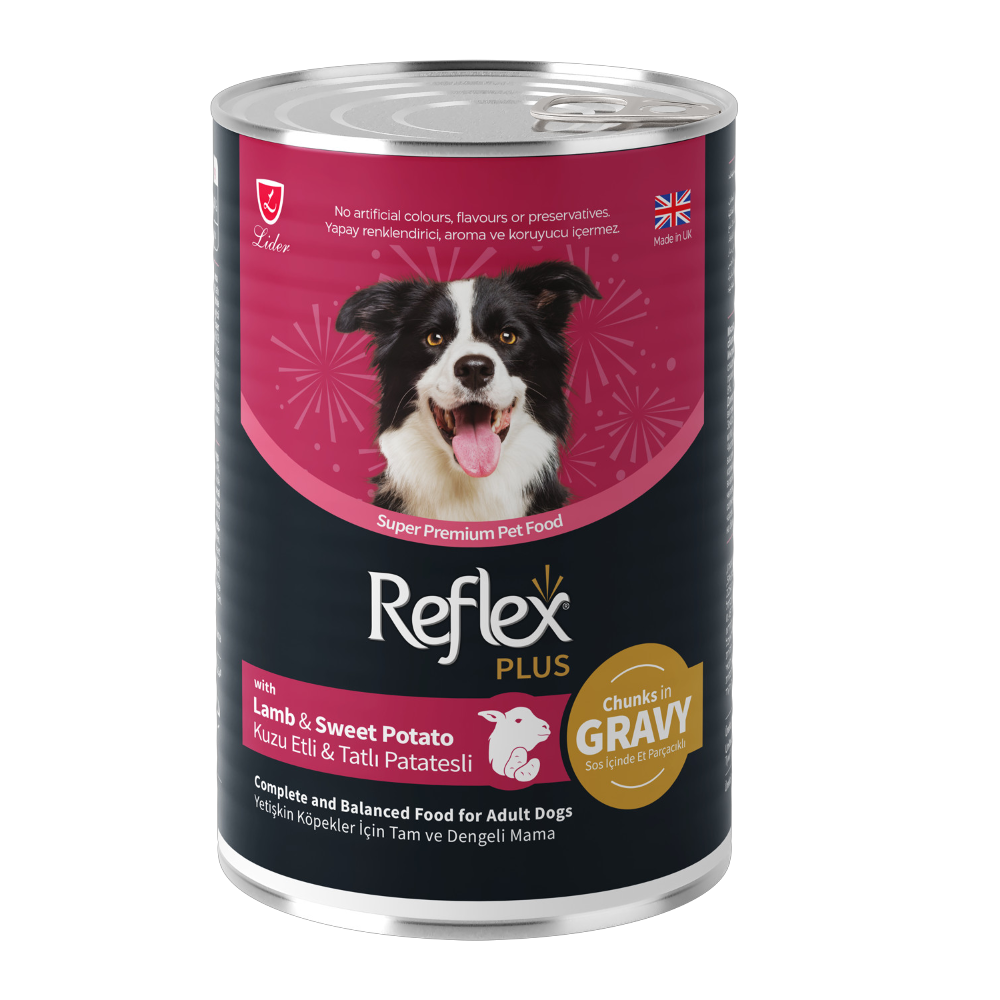 Reflex Plus Dog Lamb & Sweet Potato Chunks in Gravy 400g