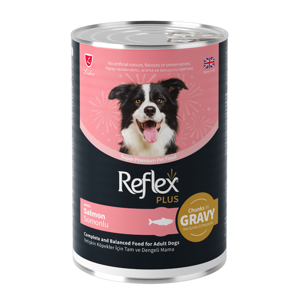 Reflex Plus Dog Salmon Chunks in Gravy 400g