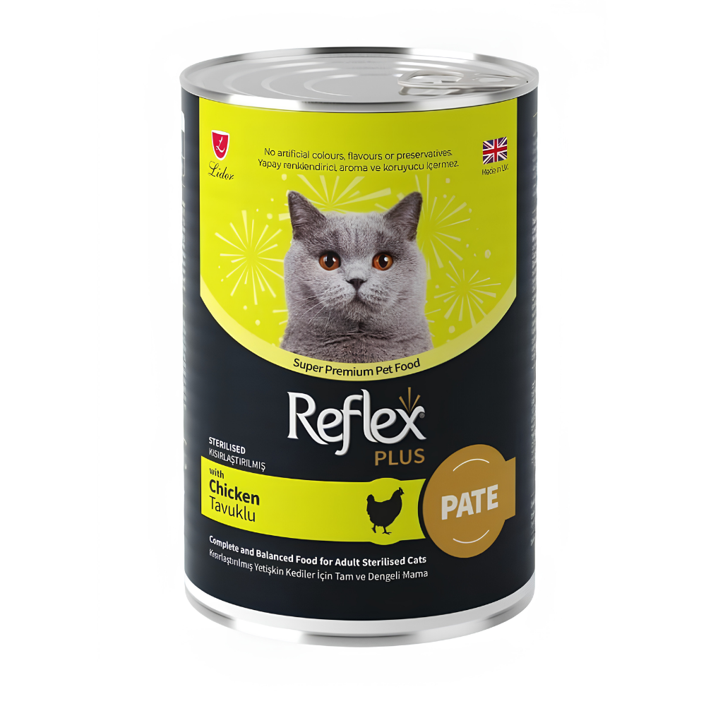 Reflex Plus Sterilised Cat Chicken Pate 395g