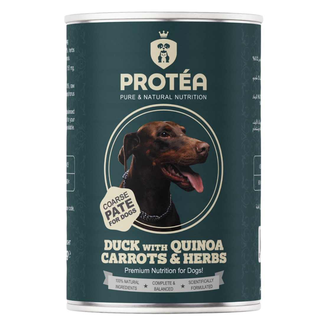 Protea Dog Duck with Quinoa, Carrots & Herbs Pate 400g
