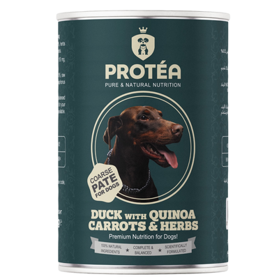 Protea Dog Duck with Quinoa, Carrots & Herbs Pate 400g