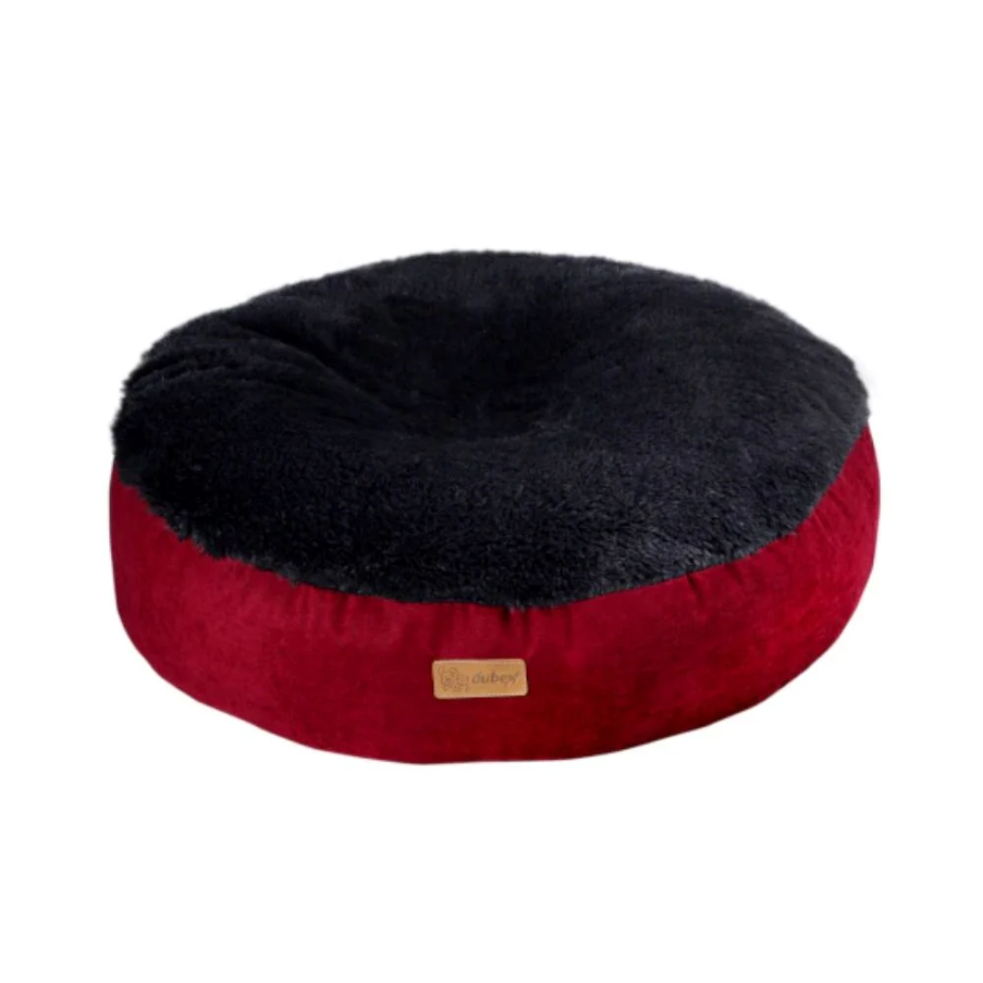 سرير دائري من القطيفة من فيلين جو، أحمر، 52 سم