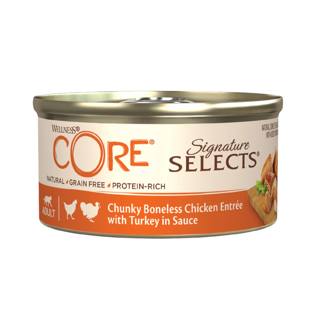 Wellness Core Cat Chunky Chicken with Turkey in Sauce 79g
