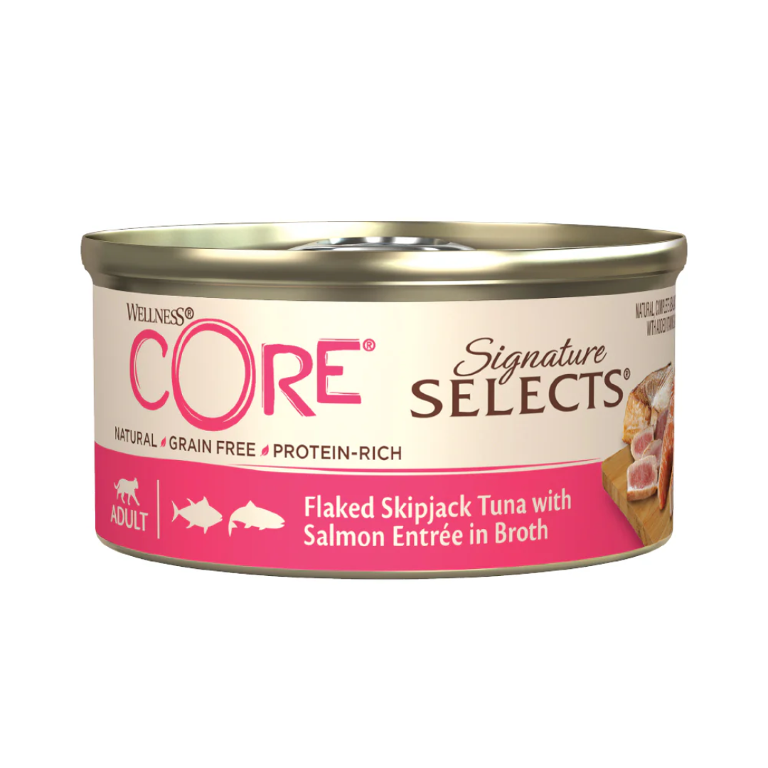 Wellness Core Cat Tuna with Salmon in Broth 79g