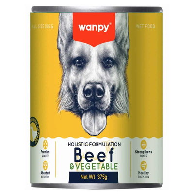 Wanpy Dog Beef & Vegetables 375g