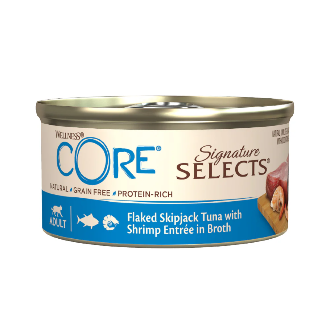 Wellness Core Cat Tuna with Shrimp in Broth 79g