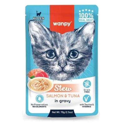 Wanpy Kitten Salmon & Tuna Stew 70g