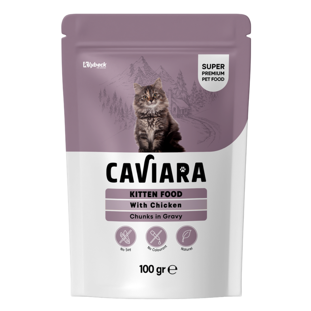 Caviara Kitten Chicken Chunks in Gravy 100g