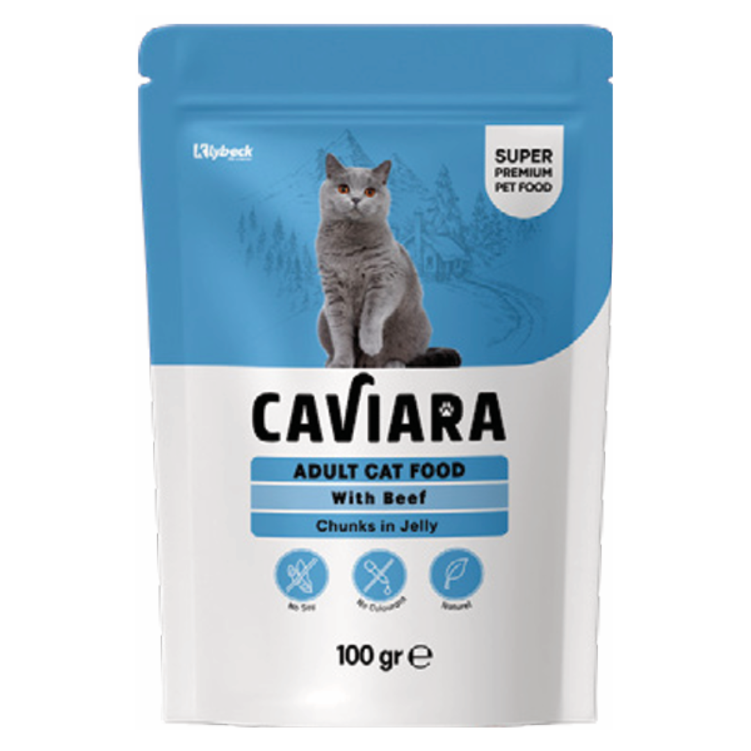 Caviara Cat Beef Chunks in Jelly 100g