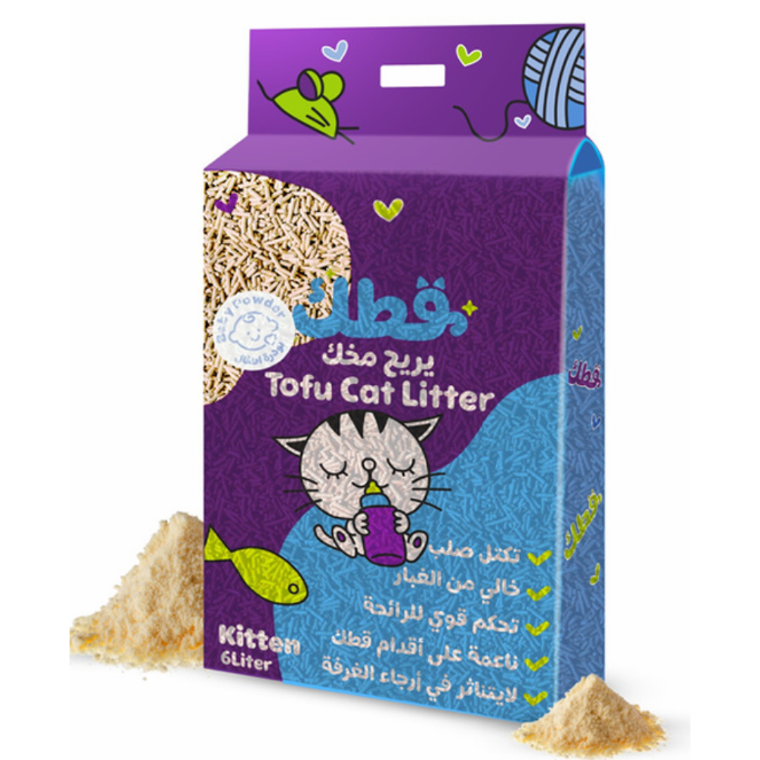 Qottak Soya Clump Kitten Litter Baby Powder 6L