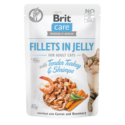 Brit Care Cat Turkey and Shrimps in Jelly 85g