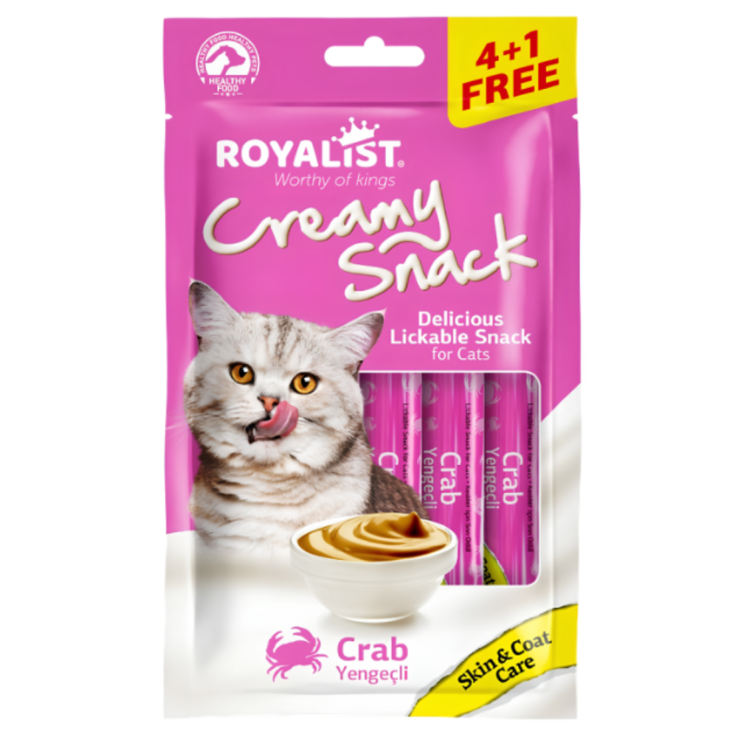 Royalist Cat Creamy Treat Crab Hair & Skin 5x15g
