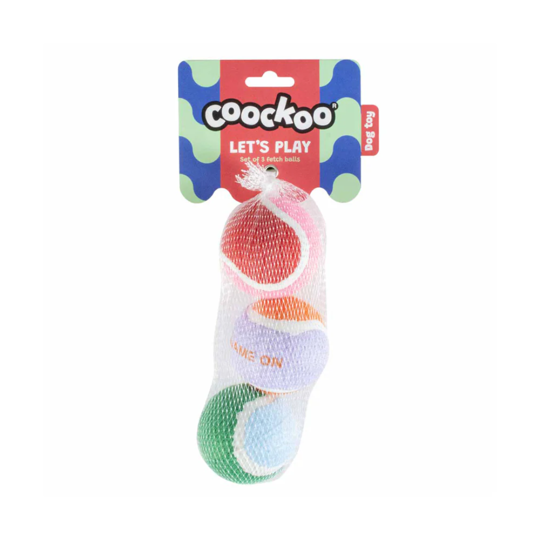 Coockoo Tennis Balls MultiColour 3pc