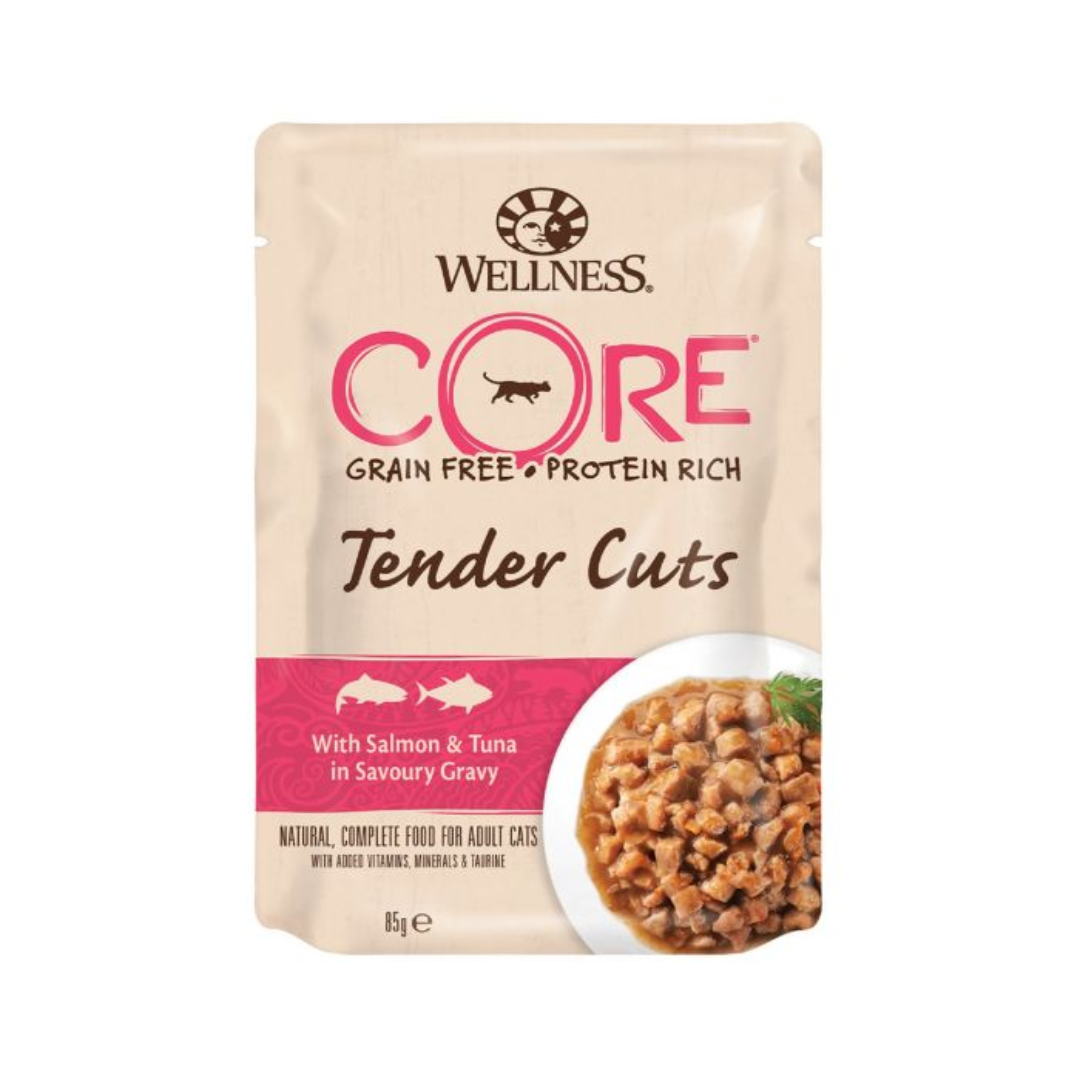 Wellness Core Cat Tender Cuts Tuna & Salmon in Gravy 85g