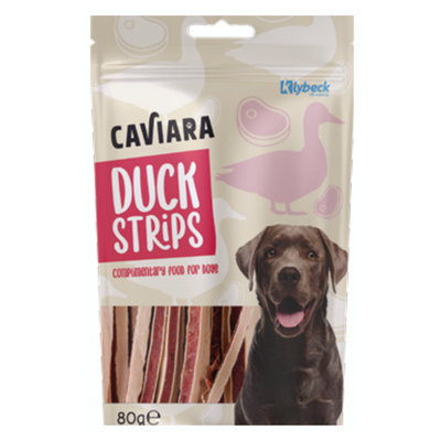 Caviara Dog Duck Strips 80g