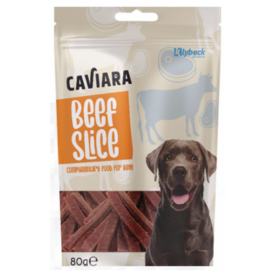Caviara Dog Beef Slices 80g