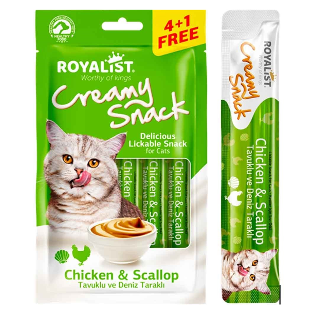 Royalist Cat Creamy Treat Chicken & Scallop 5x15g