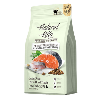 Natural Kitty Freeze-Dried Dry Food Fish with Salmon 1.8kg