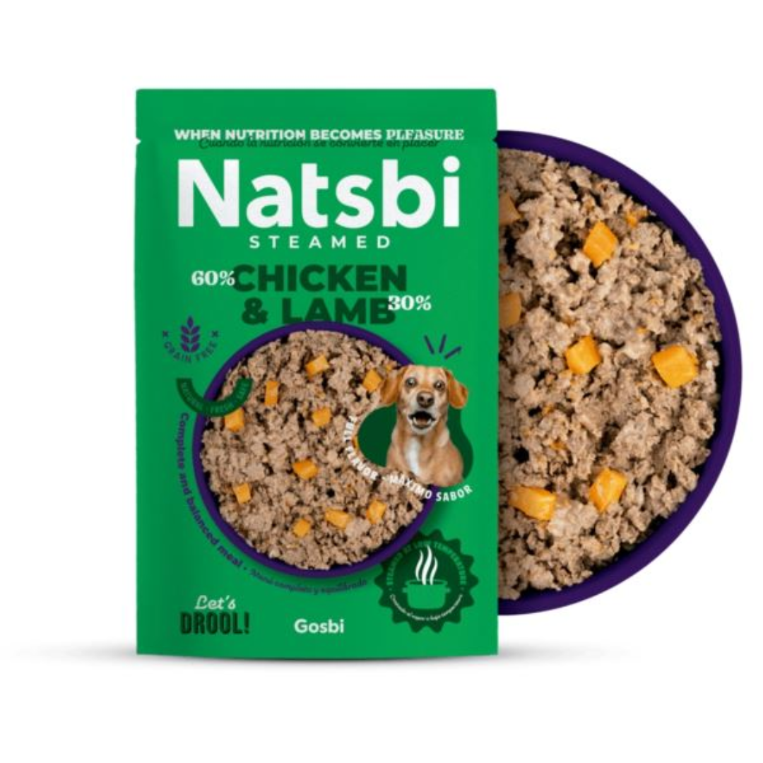 Natsbi Dog Steamed Chicken and Lamb 500g