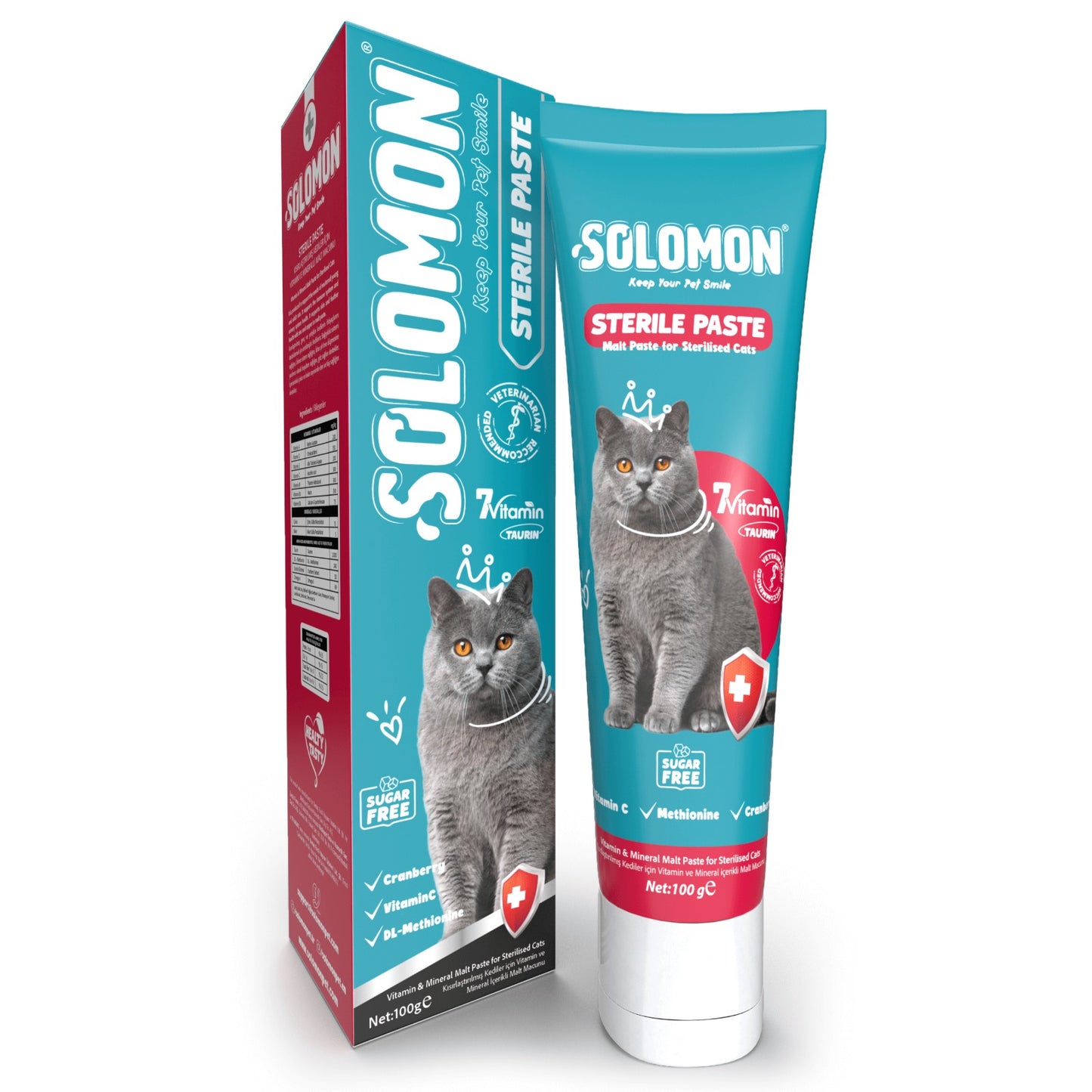 Solomon Malt Paste for Sterilised Cats 100g