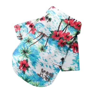 Pet Summer Shirt - Aqua Tropical
