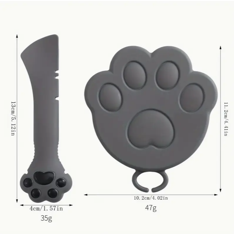 فتاحة علب/ملعقة من السيليكون مع غطاء للعلبة