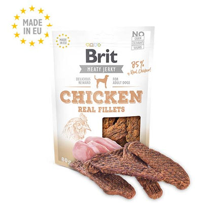 Brit Jerky Chicken Fillet Dog Treat 80g