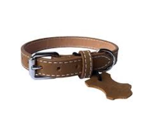 Dog & Co Brown Leather Dog Collar