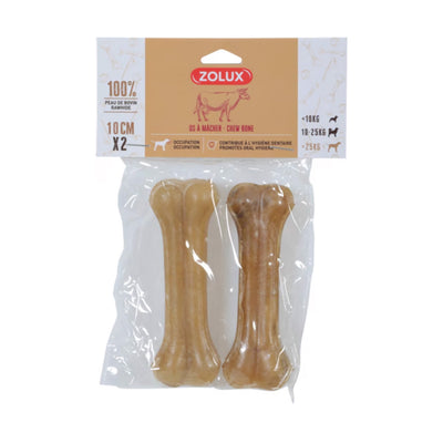 Zolux Rawhide Bone Treat Pack of 2 (10cm)