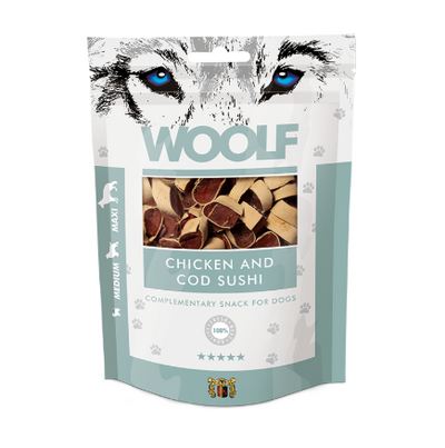 Woolf Chicken & Cod Sushi Treats 100g