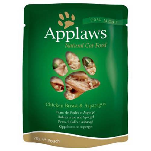Applaws Cat Chicken & Asparagus in Broth 70g pouch x 1
