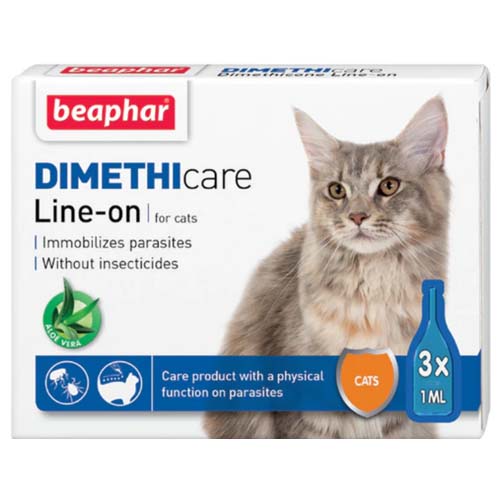 Beaphar Dimethicare Line On for Cats 3 x 1ml