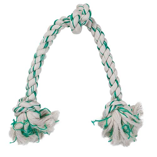 Booda Fresh N' Floss Spearmint 3-Knot Tug Rope X-Large