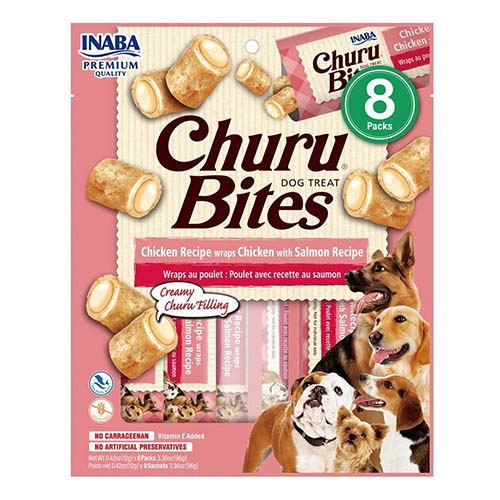 Churu Bites with Chicken & Salmon for Dogs 8 x 12g