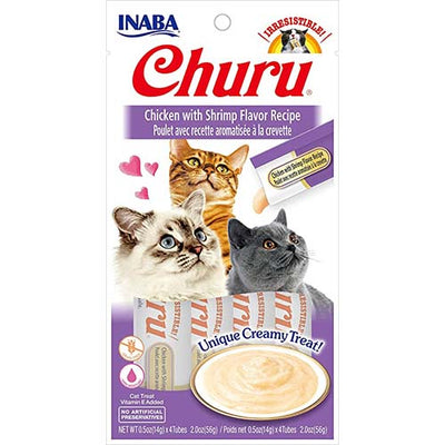 Churu Cat Chicken & Shrimp Puree 4 x 14g