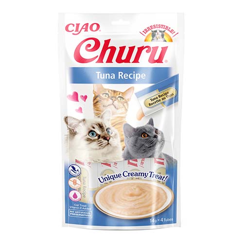 Churu Tuna Puree Cat Treats 4 x 14g