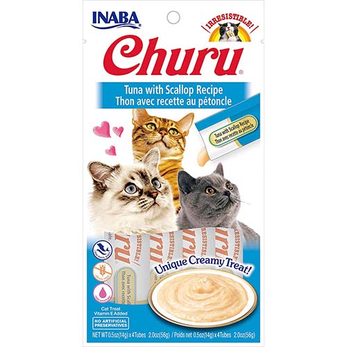 Churu Cat Tuna & Scallop Puree 4 x 14g