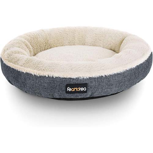 Feandrea Round Pet Bed 55cm Dark Grey