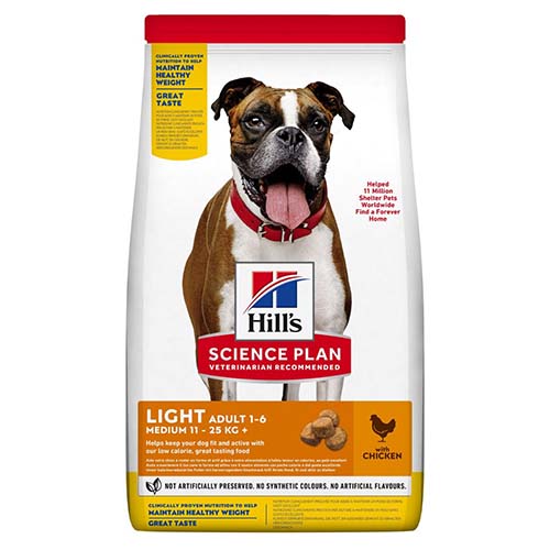 Hill's Science Plan Light Medium Adult Dog Food with Chicken 14kg